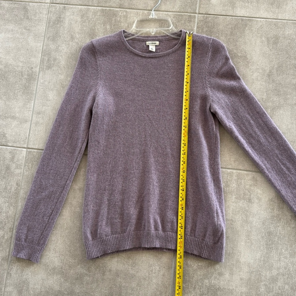 *LIKE NEW* Women's L.L. Bean 100% Cashmere Heather Purple Sweater - Size S - Picture 6 of 8